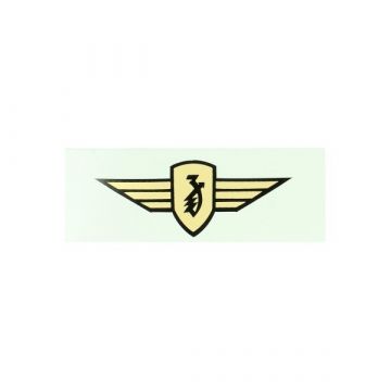 Sticker (Zundapp logo vleugel) goud 8cm