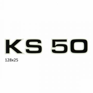 Sticker zijscherm Zundapp (KS 50) zwart/wit 128x25mm
