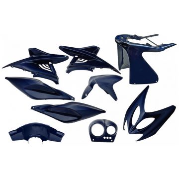 Kappenset Yamaha Aerox / MBK Nitro  <-2012 metallic blauw 9-delig