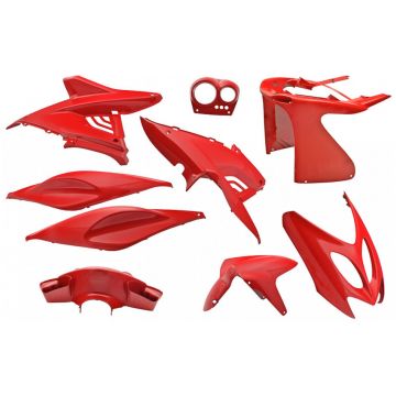 Kappenset Yamaha Aerox / MBK Nitro  <-2012 Ferrari rood 9-delig