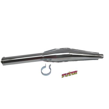 Universeel sachs kreidler uitlaatdemper 32mm chroom fuego bromfiets