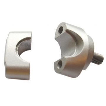 Stuur strop / klem Yamaha FS1 zilver (boven + onder) 2-delig