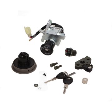 Contactslot set met tankdop met opbergvak compleet met contactslotring/bevestiging Yamaha Aerox/MBK Nitro ←2002 DMP