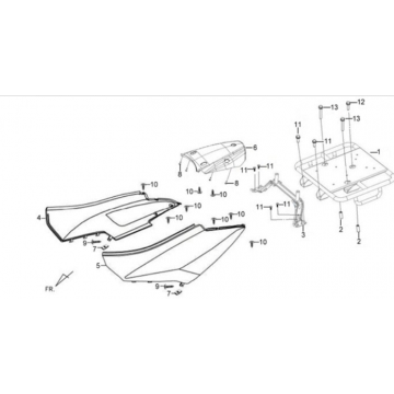 Beplating Sym X'PRO 125 Gray (GY7450U)