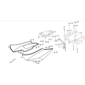 Beplating Sym X'PRO 125 White (WH8018P)