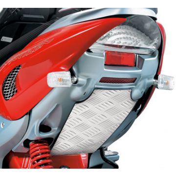 Underseat / beschermplaat onder Yamaha Aerox/MBK Nitro aluminium traanplaat