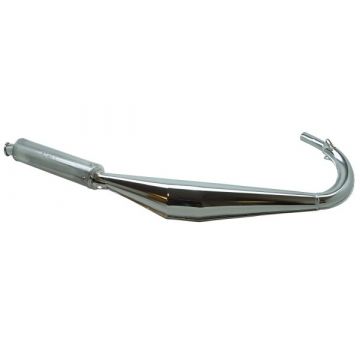 Uitlaat Yamaha DT50r / DT50sm / Malaguti AM6 / XSM / XTM onderlangs chroom