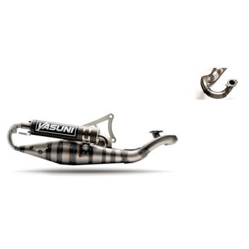 Uitlaat e-keur Minarelli horizontaal blank/kevlar Yasuni carrera 10 tub317