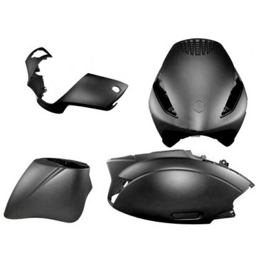 Kappenset Piaggio Zip 2000→50cc 2/4-takt mat grijs Titanio origineel model 4-delig Power 1