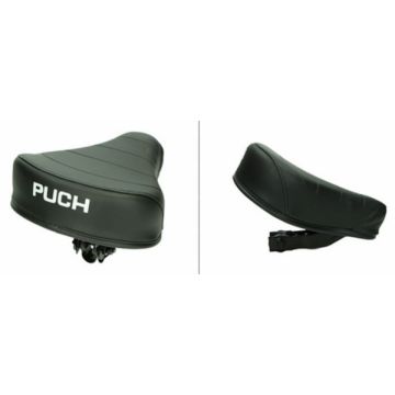 Zadel met opdruk a-kwaliteit vlak model Puch Maxi zwart