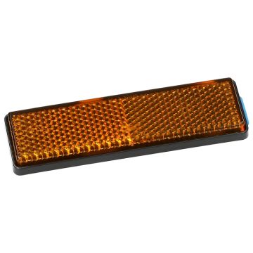 Reflector rechthoek 95x28 oranje plakbaar CE