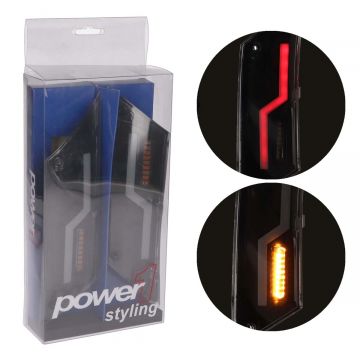 Knipperlicht led set EVO-1 tube Piaggio Zip 2000→50cc 2/4-takt smoke achterzijde