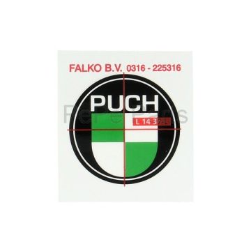 Puch logo 40mm zwart/wit/groen