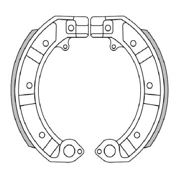 Remsegmentset -Polini diameter =150x24mm- Vespa PX (v/a)/PK (v/a)/T5 125cc (v/a)/Rally180/Rally200  (a)/Sprint (a)/TS125  (a)/GT125 (VNL2-takt) (a)/GTR125 (VNL2-takt) (a)/GL150 (VLA1T) (a)/SS180 (a)/GS160 (a)/GS150/GS3/VS5 176.0128
