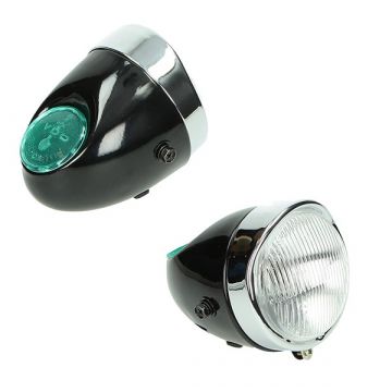 Koplamp ei-model oldtimer/Puch Maxi-n/ Puch Maxi zwart