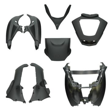 Kappenset Piaggio MP3 2006 - 2014 matzwart 8-delig