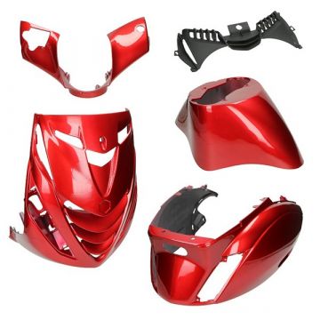 Kappenset SP look Piaggio Zip 2000→50cc 2/4-takt Audi bordeaux rood DMP 5-delig