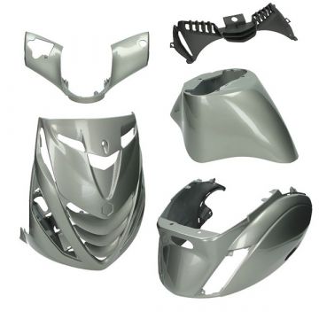 Kappenset SP look Piaggio Zip 2000→50cc 2/4-takt Porsche antraciet agaath grijs DMP 5-delig