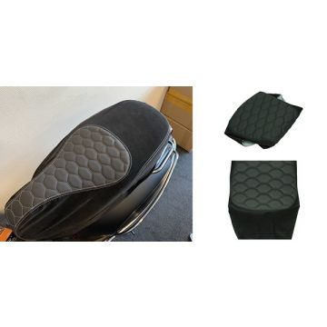 Buddydek/zadelhoes designo alcantara zwart/zwart Piaggio Zip 2000 made in EU