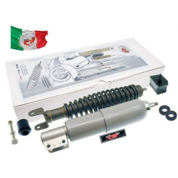 Schokbreker set Vespa PX125/150/200 antraciet mat cif 10720-kt