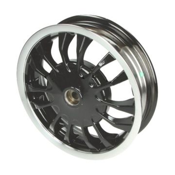 Achterwiel Vespa Sprint sport glanszwart met chroomn rand origineel  1c001636