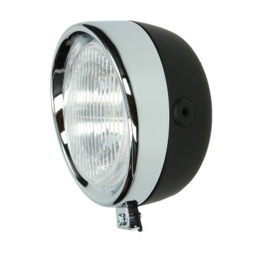 Koplamp rond Puch Maxi zwart DMP