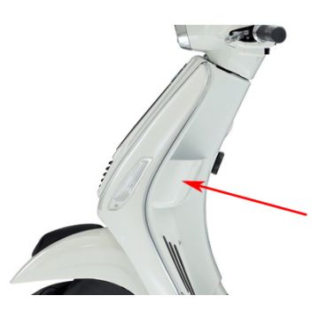 Opbergvak links beenschild Vespa S - wit Montebianco (544) 65429400BR origineel