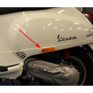 Houder reflector links  Vespa S - wit Montebianco (544) 65430600BR origineel