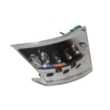 Achterlicht led (9 stuks)compleet met knipperlichten transparant Piaggio Zip 2000→50cc 2/4-takt DMP