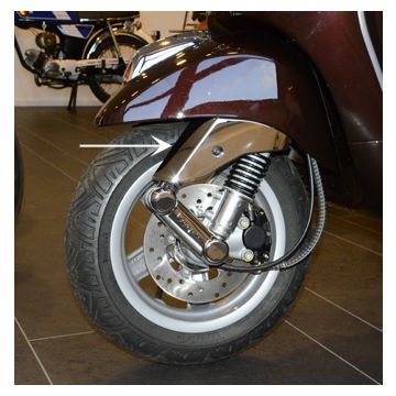 Beschermkap voorvork chroom Vespa LX 50-125-150 2/4-takt exclusive line DMP