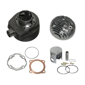 Cilinder met cilinderkop -Malossi SPORT gietijzer 177 cc 3 kanaals/57mm slag/1-delige uitlaat- Vespa PX125/PX150/Cosa125/Cosa150/LML Star 125/150/Stella 125/150 3117181