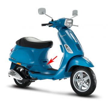 Bodyschermklep Vespa S blauw azzurro 244 origineel 62213650di