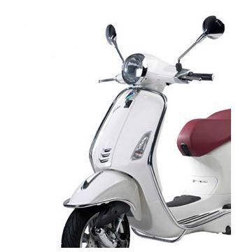 Valbeugel/sierbeugel set  voorzijde-chroom Vespa Primavera/Sprint 50-125-150 2/4-takt/Electricca 1B000927 origineel