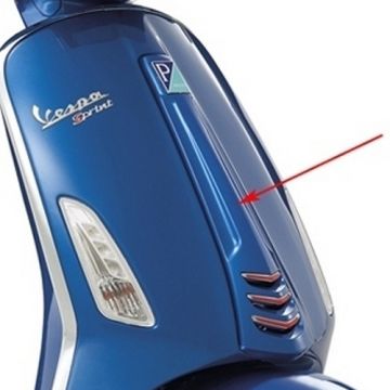 Voorscherm midden Vespa Sprint blauw azzurro 261/APiaggio origineel 1b000203000dq