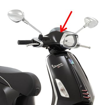 Stuurkap boven Vespa Sprint zwart lucido 94 Piaggio origineel 1B00007100090