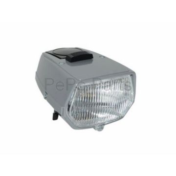 Koplamp vierkant + schakelaar Puch Maxi grijs DMP