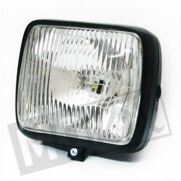 Koplamp universeel vierkant groot 190x150mm onder andere Kreidler/Zundapp Guia zwart BA20D 12V 35/35	 
