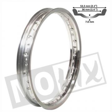 VELG UNI 1.40-17 3.5mm WM (36 spaaks) CHROOM