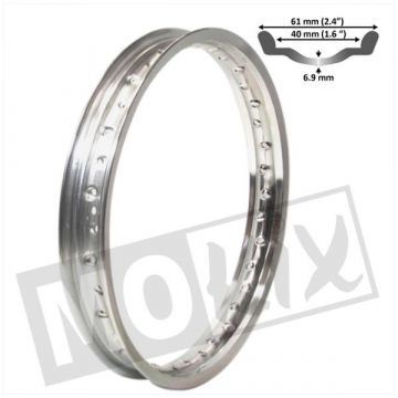 VELG UNI 1.60-17 3.0mm WM (36 spaaks) CHROOM