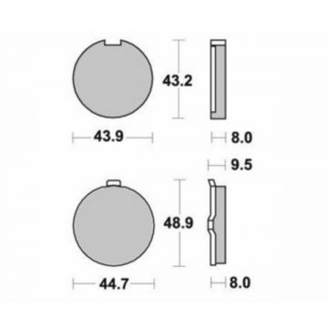 Remblokkenset rond Kreidler SBS 524hf
