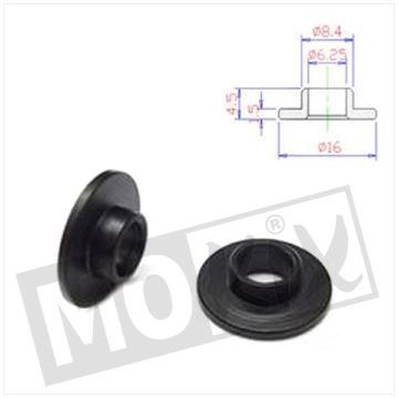 CARROSSERIERING PVC M6x16x4.5 ZWART (10)