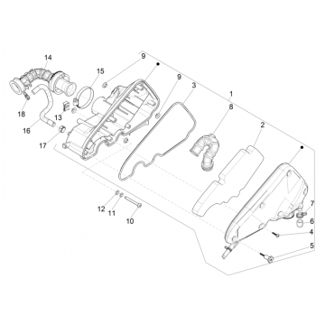Luchtfilter Vespa Sprint 4-takt 3V (euro4 injectie IGET)