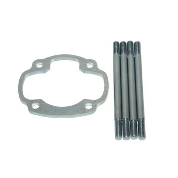 Afstandsspacer/dikke voetpakking cilinder 5mm  +  4 tapeinden Minarelli horizontaal aluminium 170.1001
