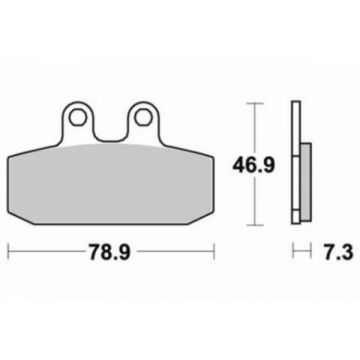 Remblokkenset Aprilia leonardo 125/150cc voor sbs 108hf