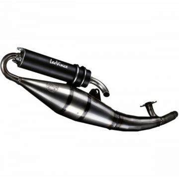 Uitlaat reverse. e-keur Minarelli horizontaal blank/zwart Leovince tt black edition