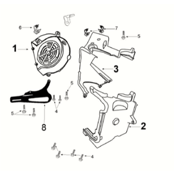 Engine cover Peugeot Tweet 125 Z PRO 2021-2022