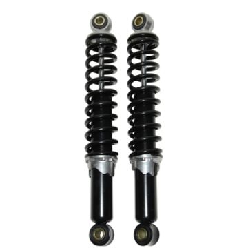 Schokbrekerset 280 mm (hart-hart boutgat)zwart Puch Maxi/Tomos/Piaggio Bravo/Super Bravo/Camino/Citta DMP