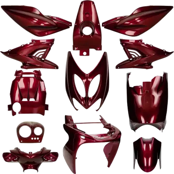 Kappenset Yamaha Aerox / MBK Nitro Candy rood (tot 2013) 12-delig Mezoly