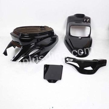 Kappenset Yamaha BW's / MBK Booster 12 inch 2004-> glans zwart 4-delig
