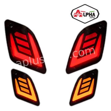 Knipperlicht set Vespa GTS 250 / GTS 300 led matrix Alpha styling (weglopend) achterzijde